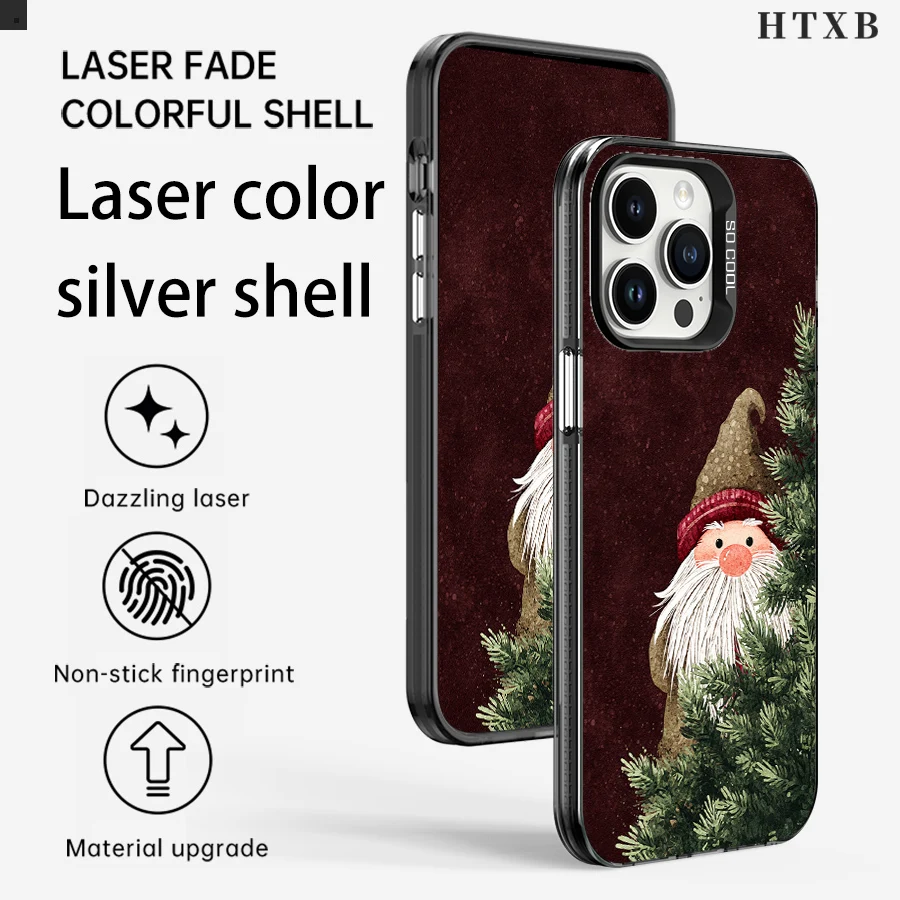 크리스마스 트리 뒤에 숨어있는 노인 아이폰 17에서 11 프로 맥스 플러스용 폰 케이스