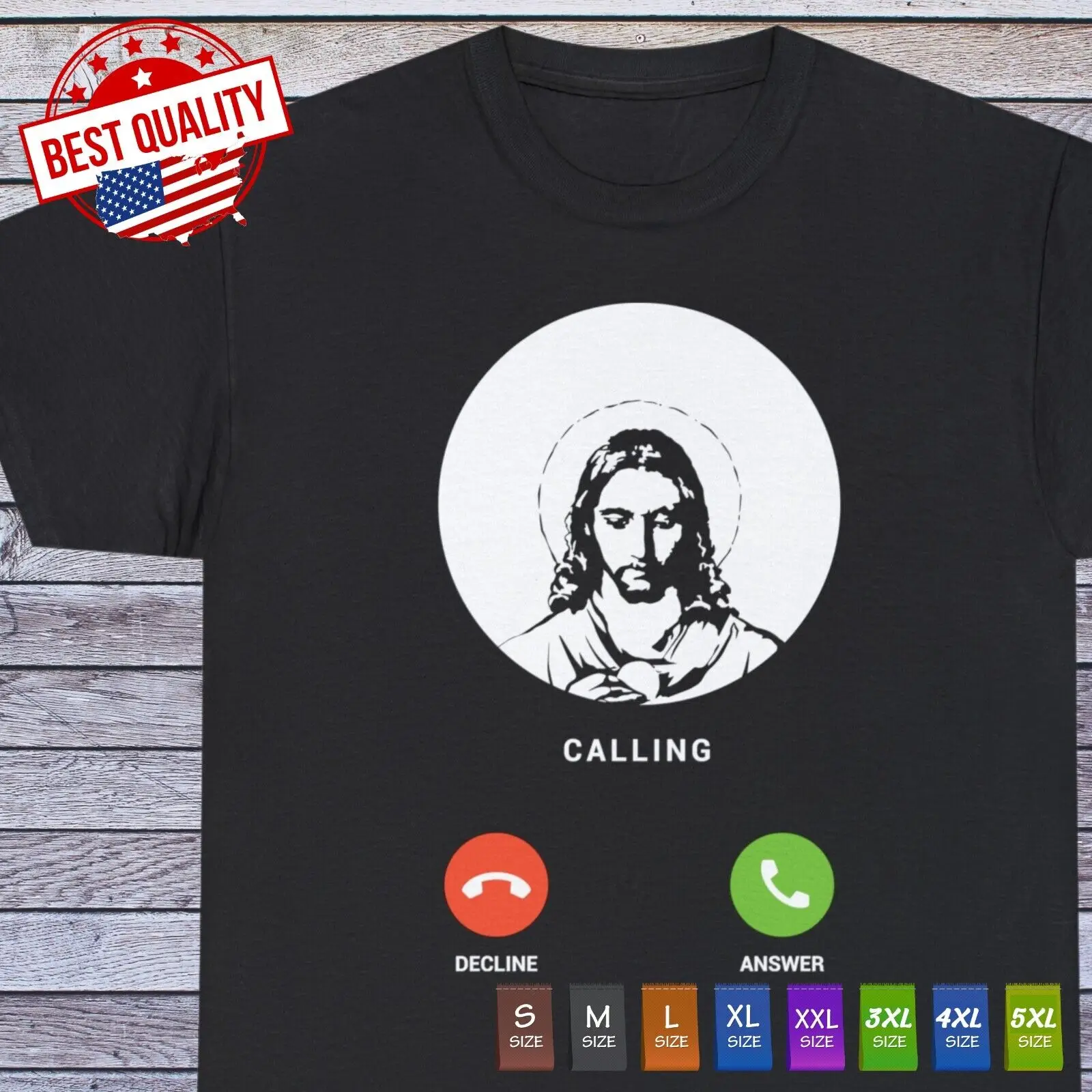 

Calling T Shirt Savior God Religion Prayer Faith Christian Gift Tee