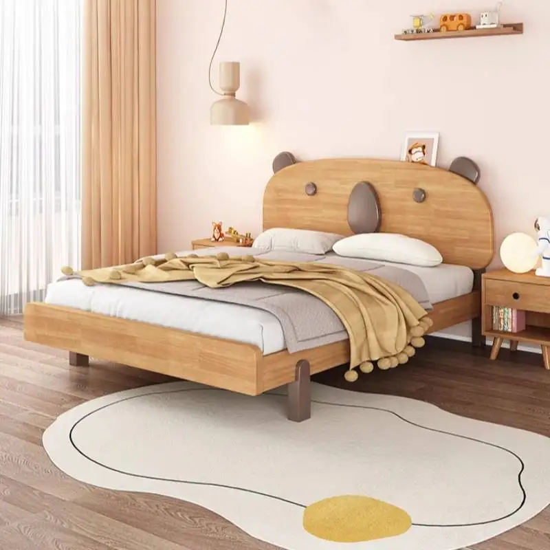 Meisjes Decoratie Kinderbedden Luxe Eenvoudige Scandinavische Moderne Stijl Kinderbedden Ontwerp Enkele Aangepaste Houten Lettino Per Bambini Meubels