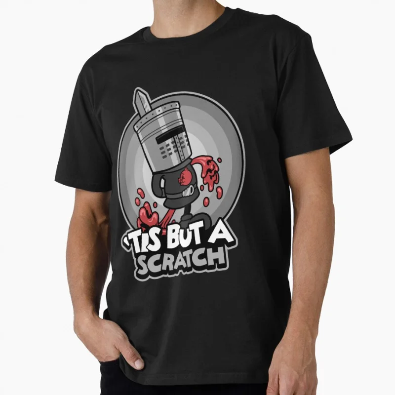 

Tis But A Scratch 80s British comedy Monty Python Funny Gift T shirt for men Large size Tops 100% cotton printed clothes