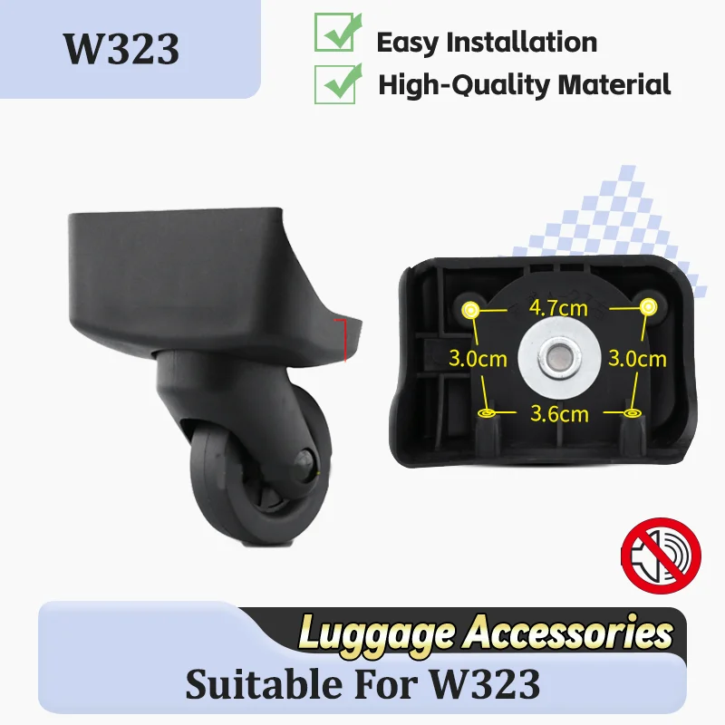 

For W323 Heavy-Duty Luggage Wheel Replacement - Durable Universal 360° Swivel Wheels For Easy Installation