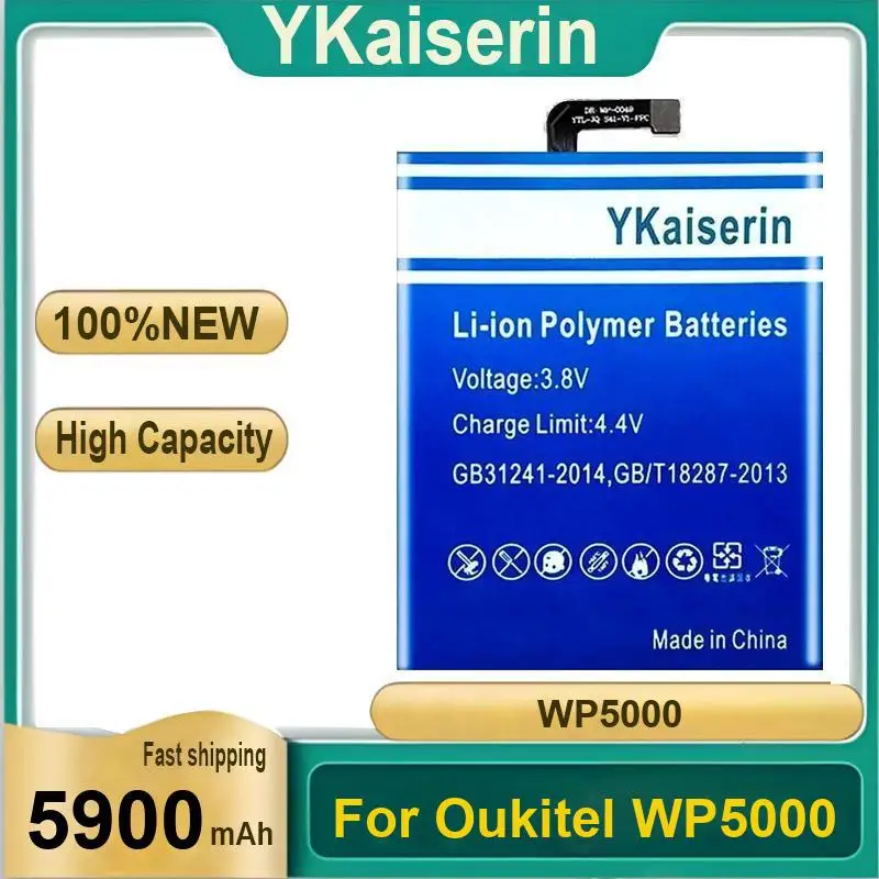 

For Oukitel WP5000 Mobile Phone Battery 5900Mah Rapid Charging