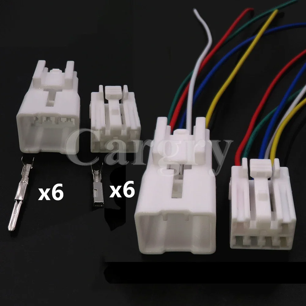 

1 Set 6P MG641047 MG651044 7283-1060 AC Assembly Auto CD Multimedia Host Power Speaker Wire Harness Unsealed Socket For Toyota