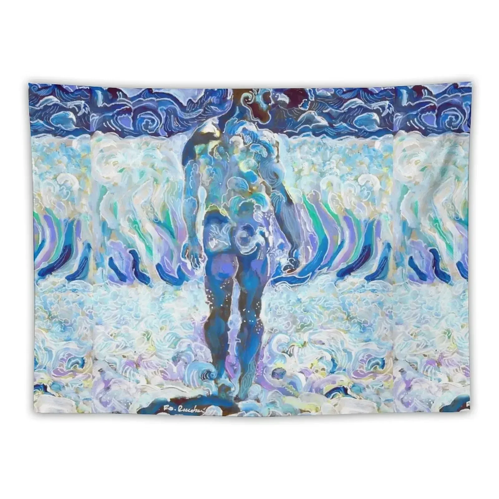 

King Neptune Walks The Seven Seas Tapestry Room Ornaments Wall Carpet Room Decor Korean Style Tapestry