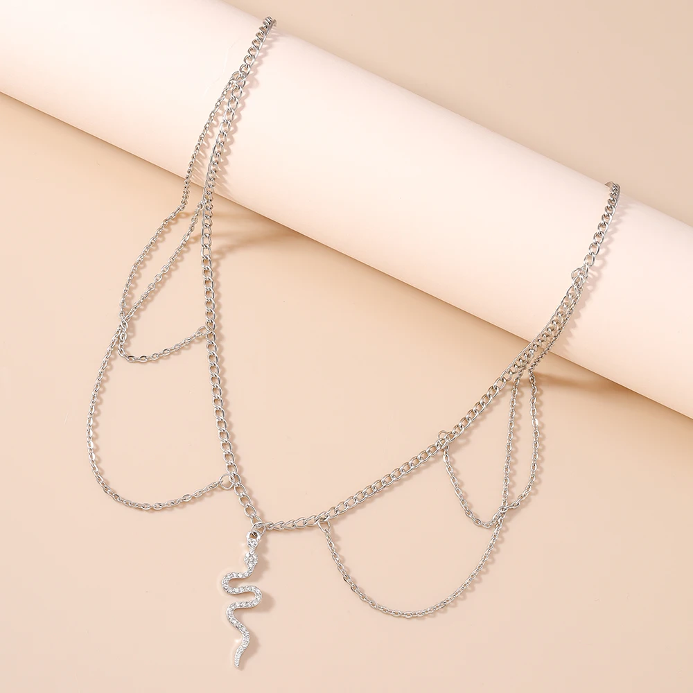Aihua Bohemia Gothic Kristall-Schlangen-Taillenkette Bauchketten Sommer Strand Sexy Körperschmuck für Frauen Mädchen Party-Schmuck – Detail 3