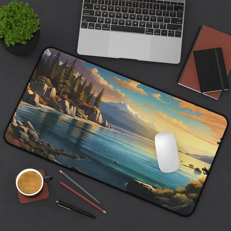 

Lake Water Pattern Mouse Pad, Non-slip Waterproof Gaming Mouse Pad, Office Gaming Desk Decoration Mat, Perfect Gift for Friends.