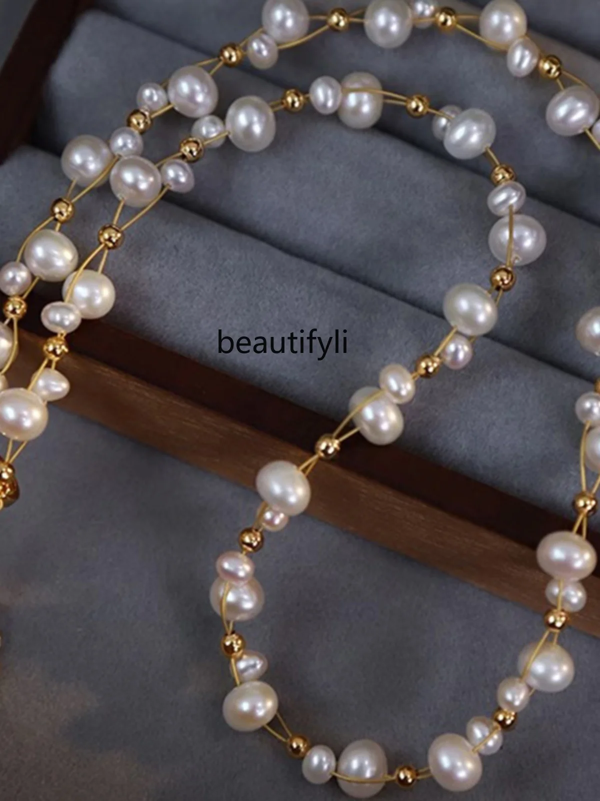 

Gypsy Freshwater Pearl Necklace Female Niche Design Collarbone Chain Female