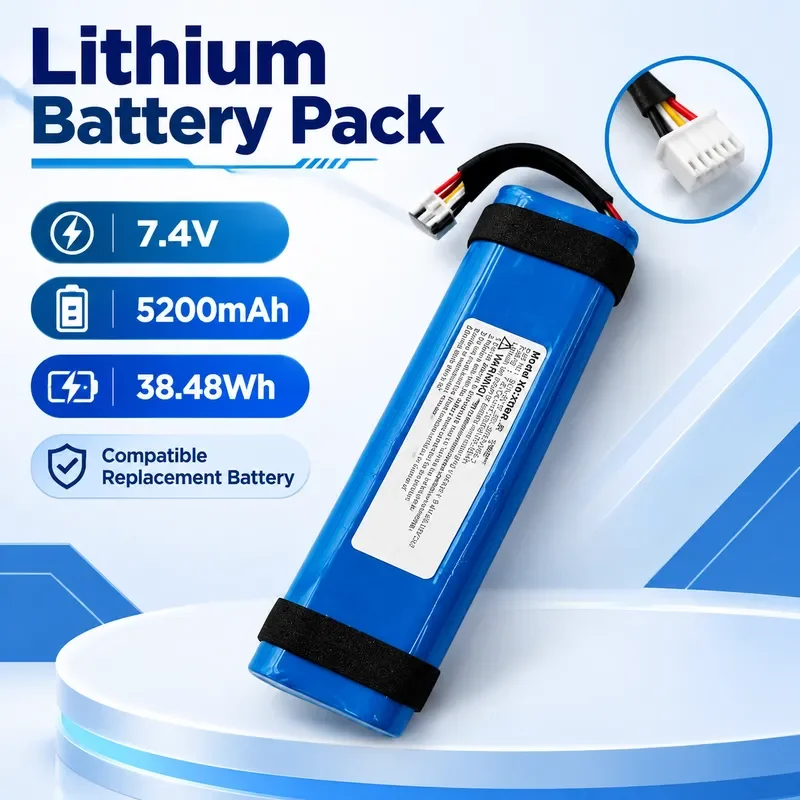 SUN-I NTE-103  7.4V 5200mAh Replacement Battery For Xtreme 2 Speaker High Capacity Li-ion Battery