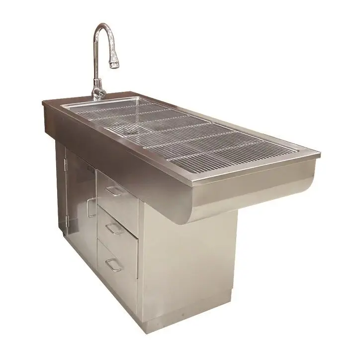 طاولة التخلص من الفولاذ المقاوم للصدأ، طاولة التخلص من الحيوانات الأليفة متعددة الوظائف، جميعها 304 مع صنبور سحب، شنغهاي دينغوا #5