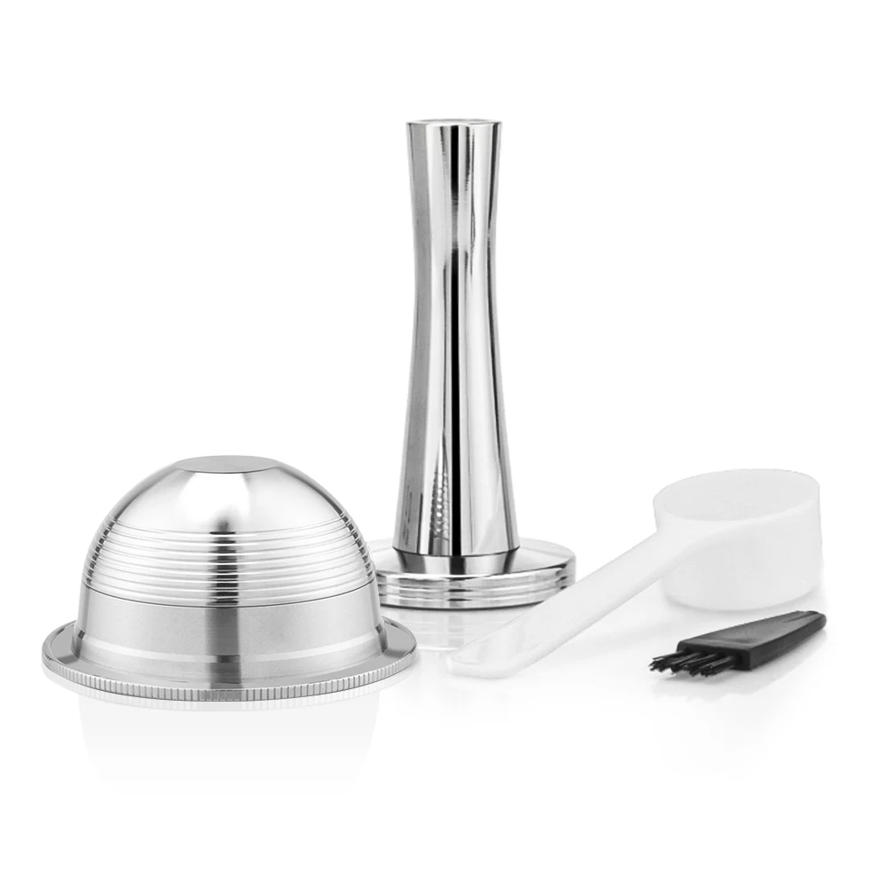 iCafilas Stainless Steel Reusable capsules for Nespresso vertuo coffee machine espresso filtration pods
