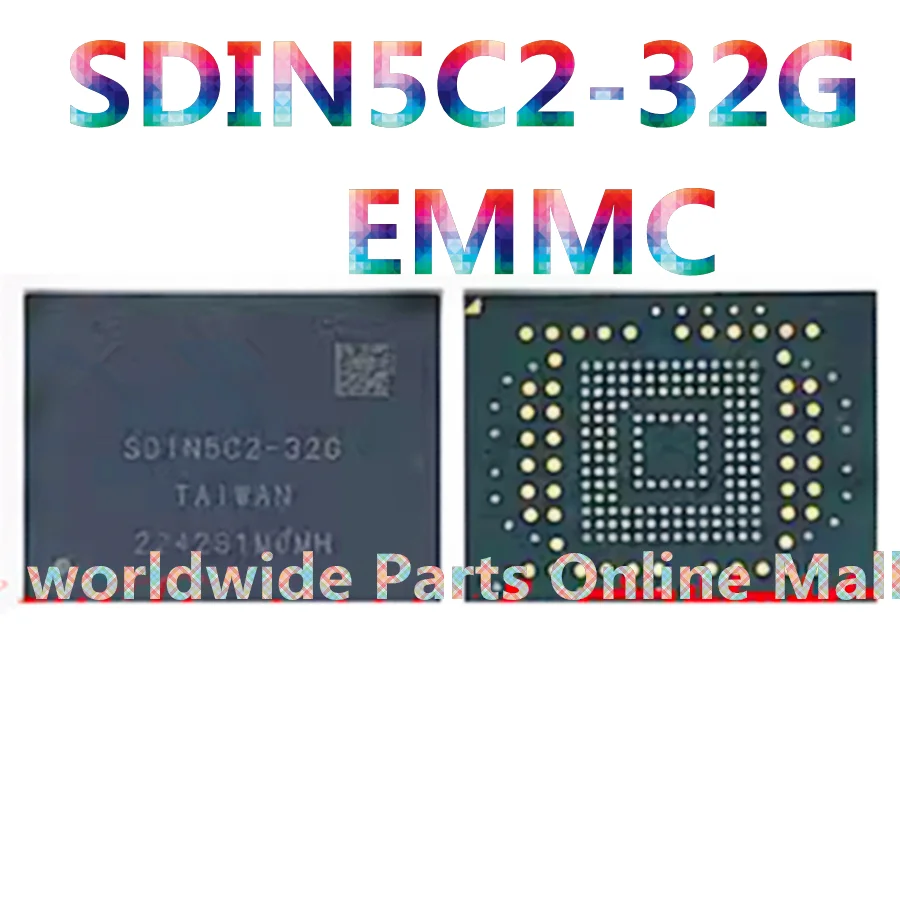 1pcs-5pcs SDIN5C2-32G BGA169 ball EMMC 32GB memory font plant good ball ic