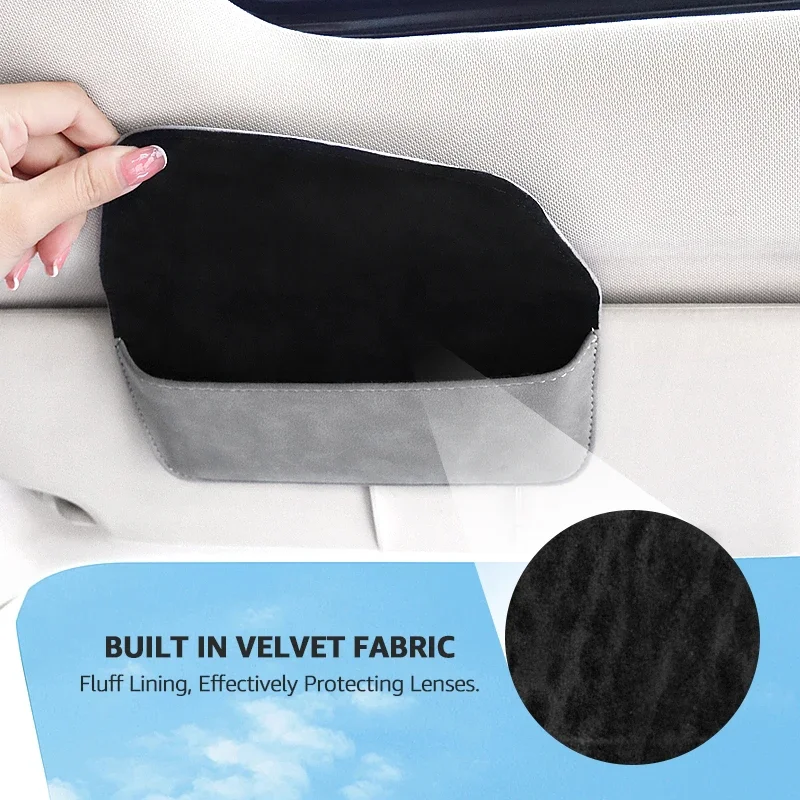 Auto Brillenetui Organizer Lagerung Auto Brillenetui Brillenbox für Auto Sonnenblende Organizer Sonnenbrillen für BMW Brillenetui – Detail 5
