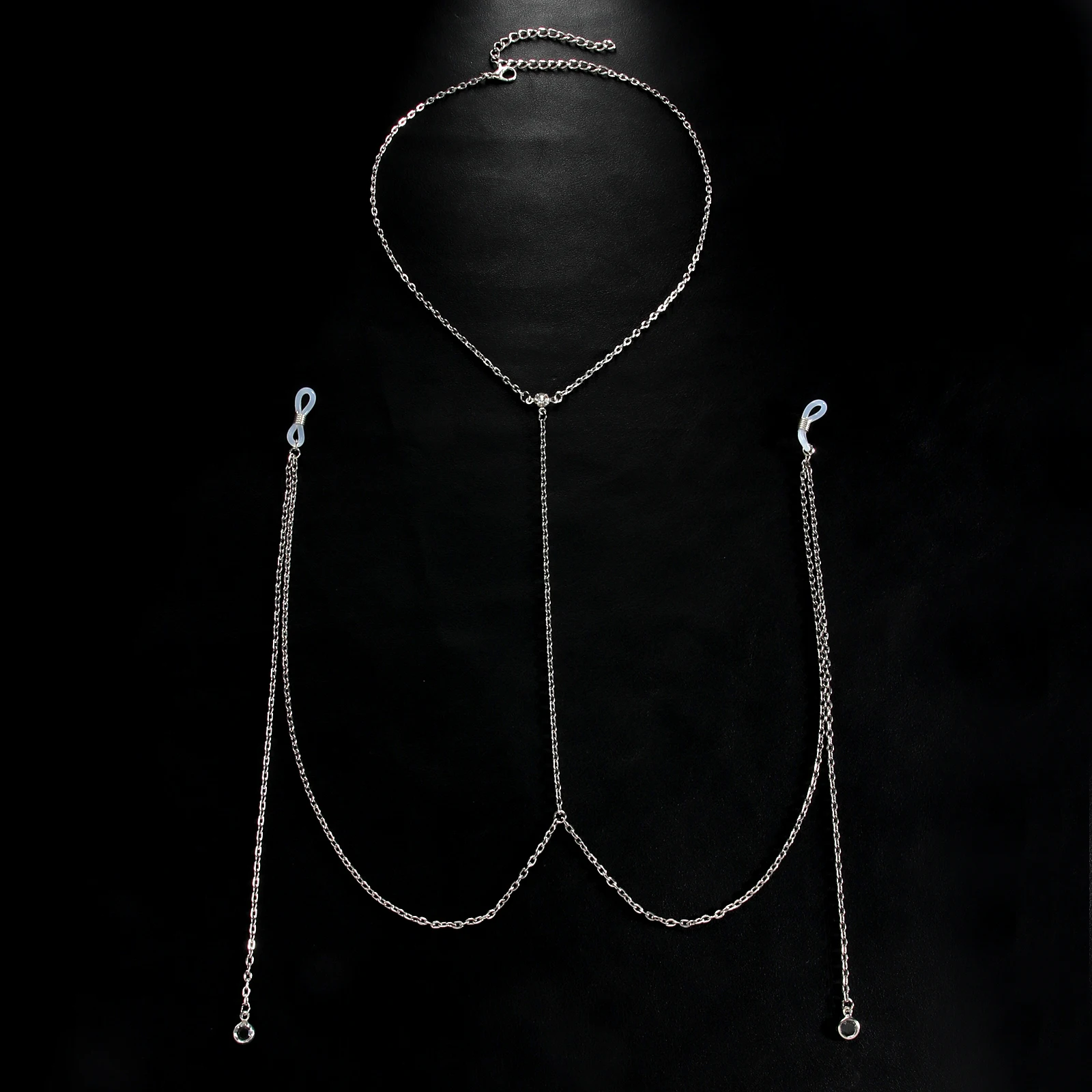1 piece of women's simple and sexy tassel Y-shaped alloy chest chain suitable for nightclubs parties Valentine's Day wear