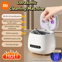 Xiaomi Dental Braces Dentures Ultrasonic Cleaner 48HKz UV Disinfection Stainless Steel Inner Groove Cleaner Cleaning Machine New