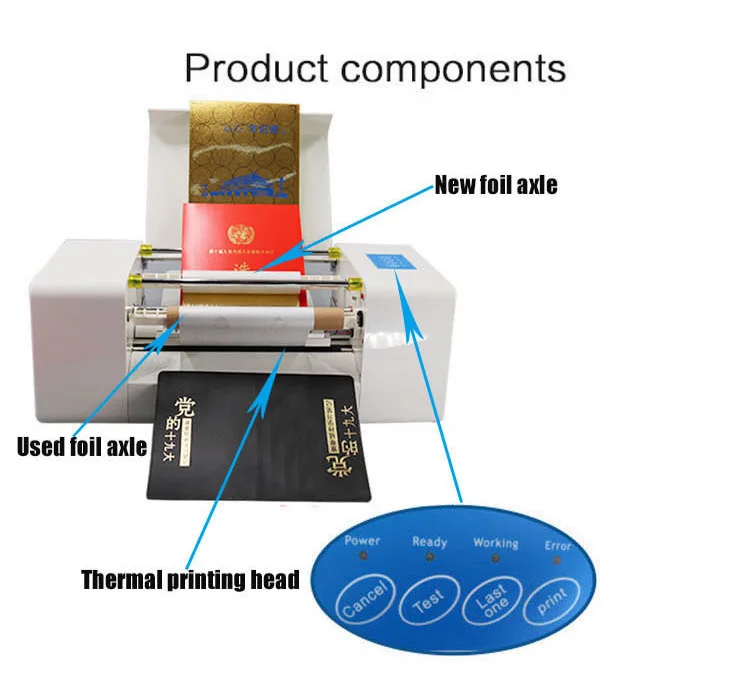 AMD360C Full Automatic Paper Feeding Digital Gold Foil Printing   hine High Speed Foil Printer