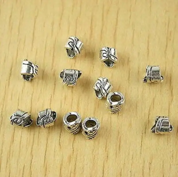 

40pcs 6X4MM，HOLE：3MM Tibetan silver irregular spacer beads h2402