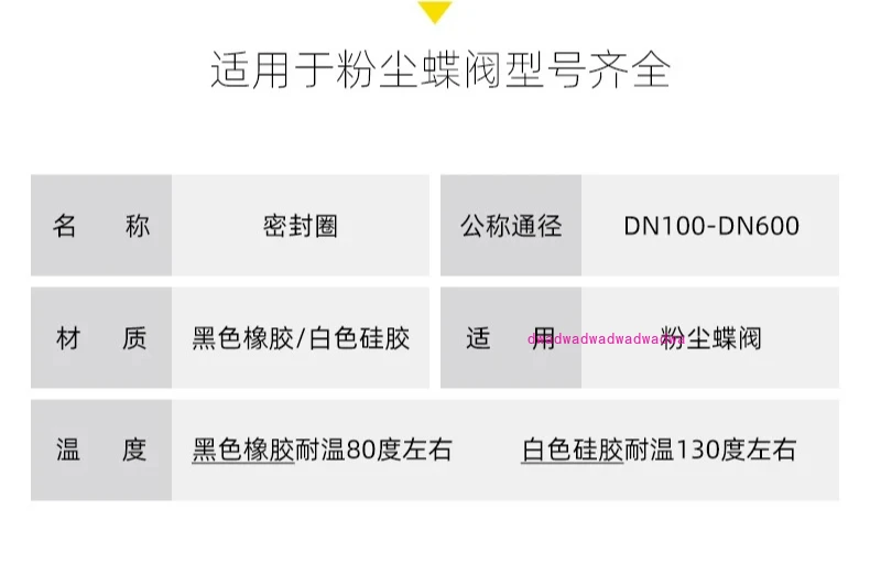 مسحوق هوائي للغبار، حلقة إغلاق مقاومة لدرجات الحرارة العالية، فراشة أسمنتية، مقعد صمام مقاوم للاهتراء، شفة سيليكون مطاطية