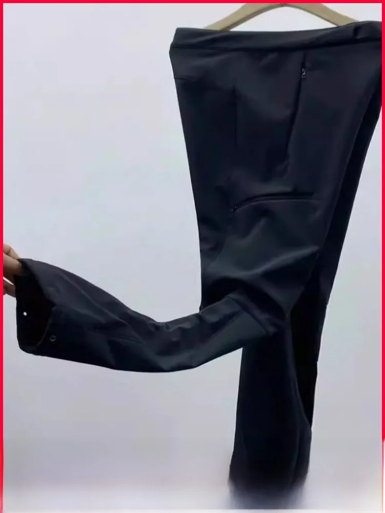 

Мужские зимние брюки для активного отдыха с флисовой подкладкой, новые поступления, удобные эластичные повседневные брюки прямого кроя