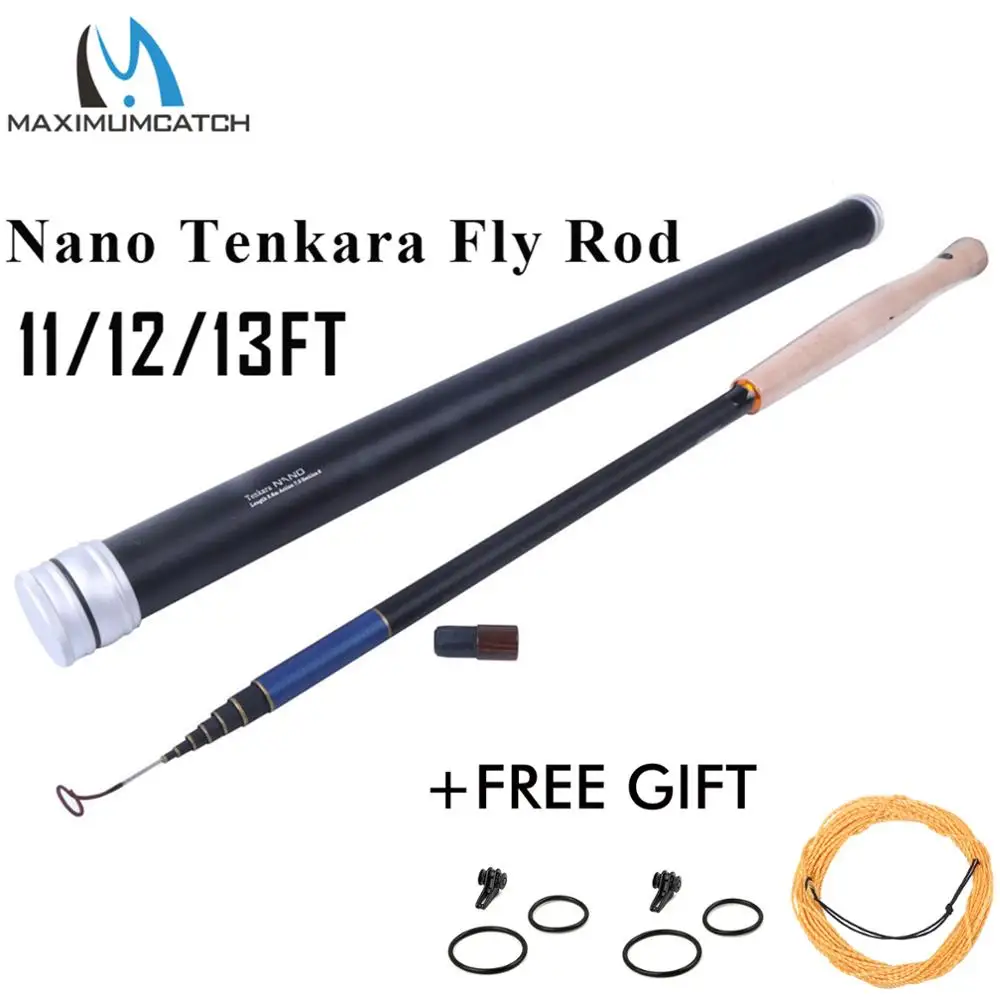 

Maxcatch 13FT Tenkara Nano Japanese Carbon Fiber Fly Fishing Rod 6:4/7:3 Action 8/9 Segments Fly Rod