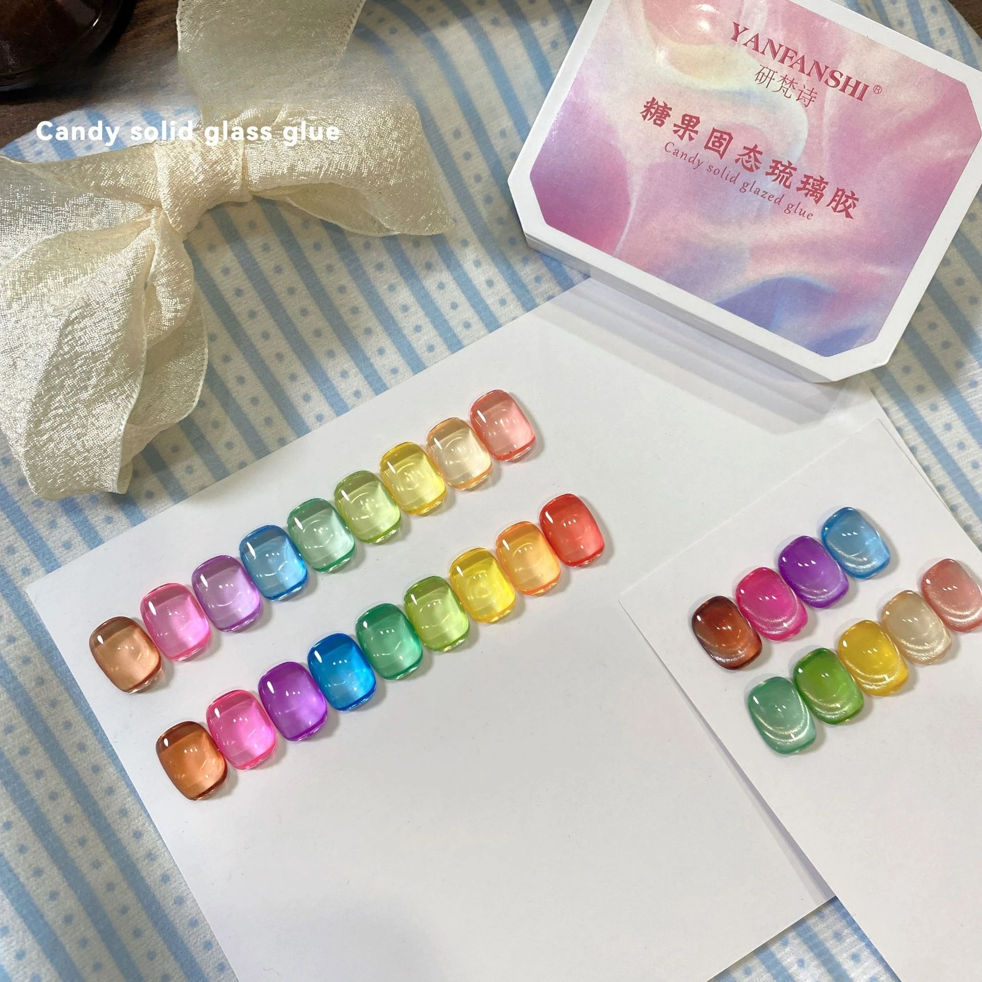 

Candy Jelly Gel Nail Polish Palette 9 Colors Semi Transparent Nail Art Nail Supplies Soak off UV LED Summer Nails Gel Varnishes