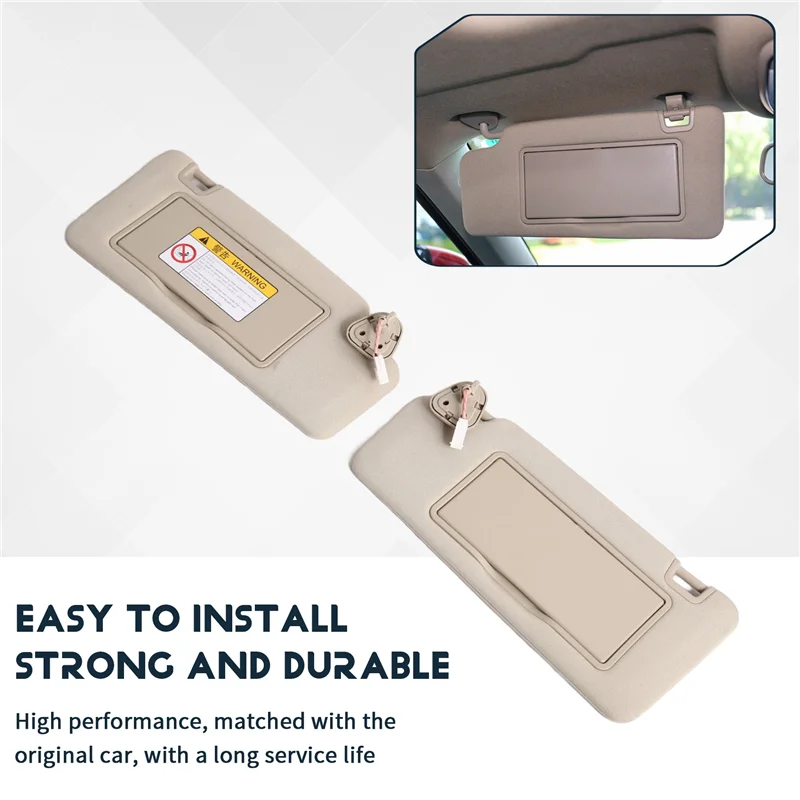 

OB-Car левый и правый солнцезащитный козырек с зеркалом для макияжа бежевый для Zotye T700 T800