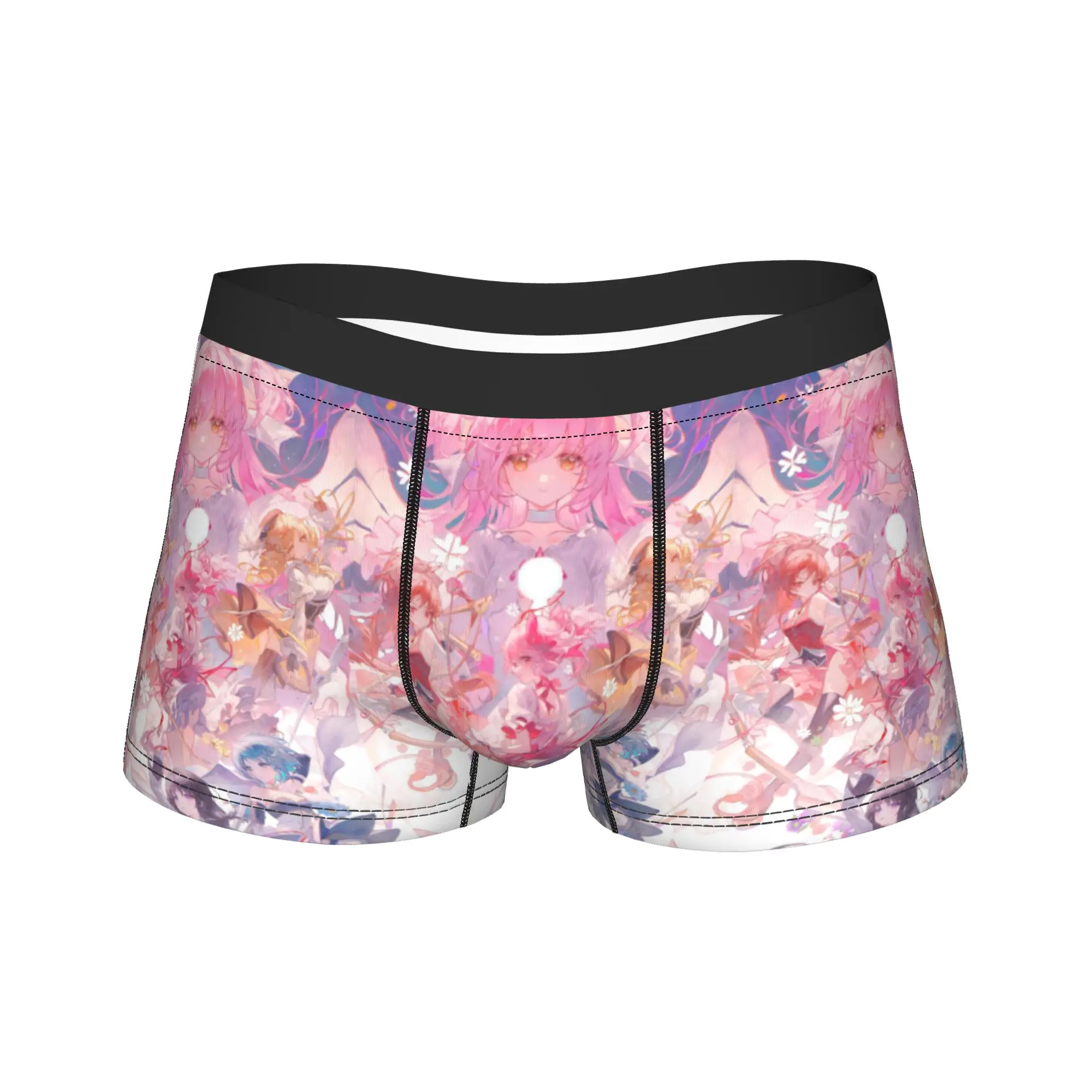 

Men Cute Puella Magi Madoka Magica Anime Underwear Humor Boxer Briefs Shorts Panties Homme Breathable Underpants S-XXL