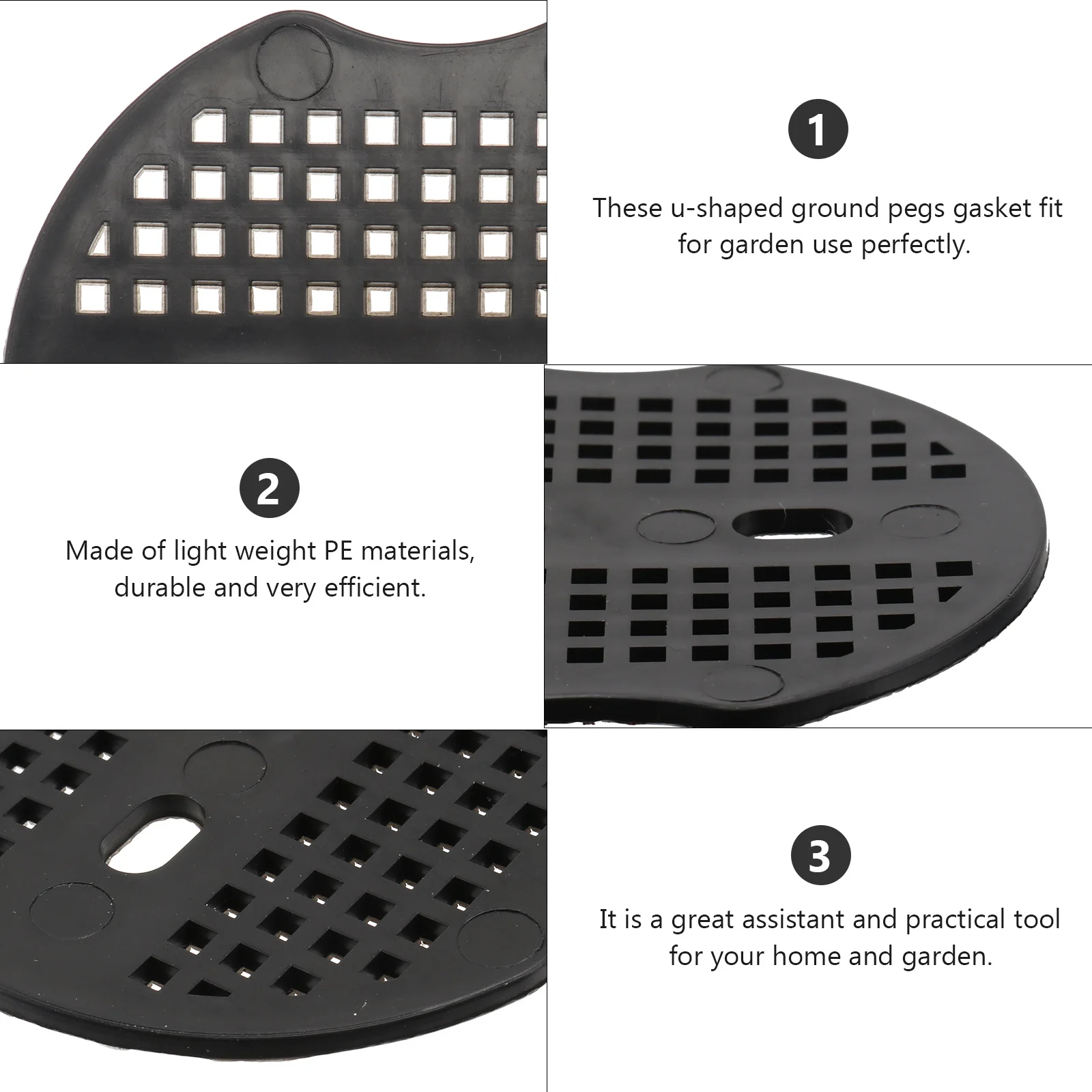 

100Pcs Garden Stakes Gasket U-Shaped Durable Pe Material for Tents Canopies Tarps Landscaping Outdoor Use Ground Pegs Gasket