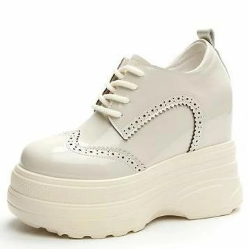 

Туфли-лодочки на танкетке 11 см, осенне-весенняя обувь из натуральной кожи, весенняя весенняя обувь, мокасины на скрытом каблуке, женская обувь высокого бренда на платформе