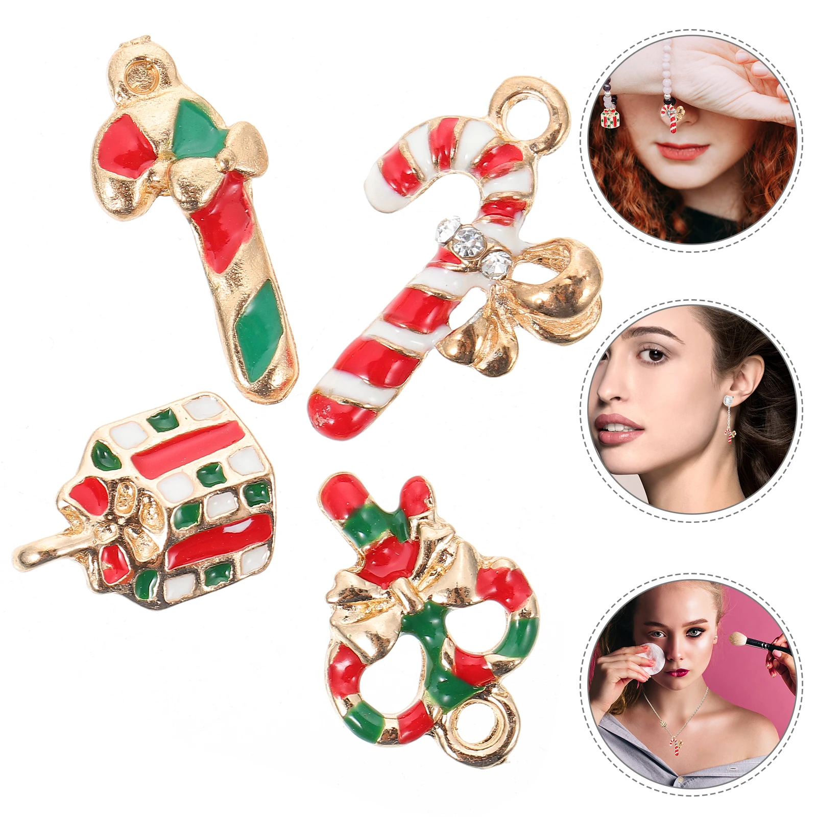 

19 Pcs Lobster Clasp Pendant Accessories for Necklaces Bracelets Keychains Craft Projects Christmas Tree Santa Design Alloy