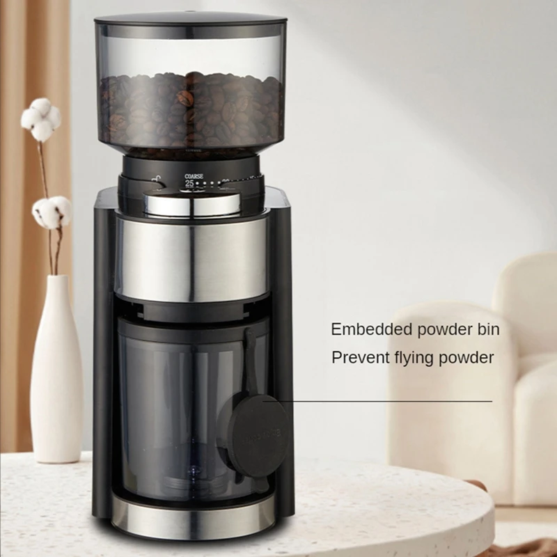 Adjustable Burr Mill Coffee Bean Grinder Coffee Grinder Electric Coffee Grinder 18 Level EU Plug