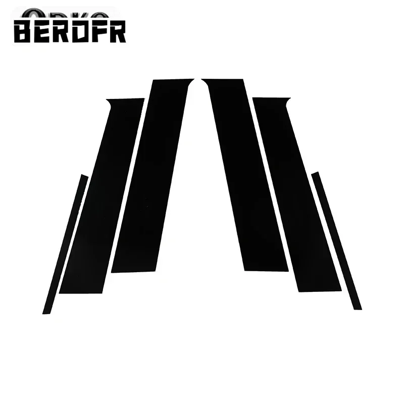 6pcs Pillar Posts Door Window Trim BC Column Sticker Exterior for Mitsubishi Lancer Sedan/EX/Galant Fortis 2008-2017