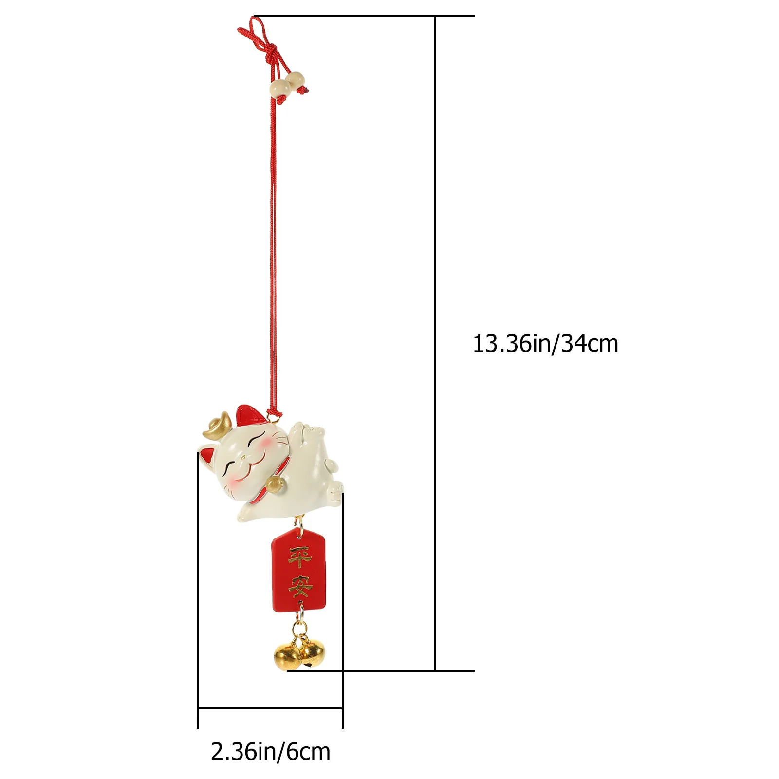 Car Hanging Lucky Cat Pendant Rearview Mirror Decor Car Interior Accessories Gift for Women Rearview Mirror Charms