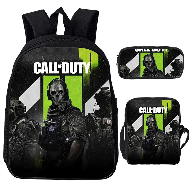 Call of Duty Warzone Printed Backpack 3pcs Set Large Capacity Schoolbag Laptop Bookbag Girls Boys Waterproof Daypack Cool Bag