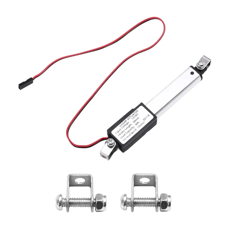 

Micro Linear Actuator 2" Stroke, 60N/13.5Lb, Speed 15Mm/S Mini Electric Waterproof Actuator Motor Linear Actuator 12V