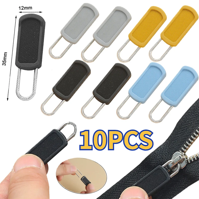 10PCS Zippers Head Universal Zipper Repair Kit Replacement for Broken Buckle Travel Bag Suitcase Zipper Head DIY Sewing Craft