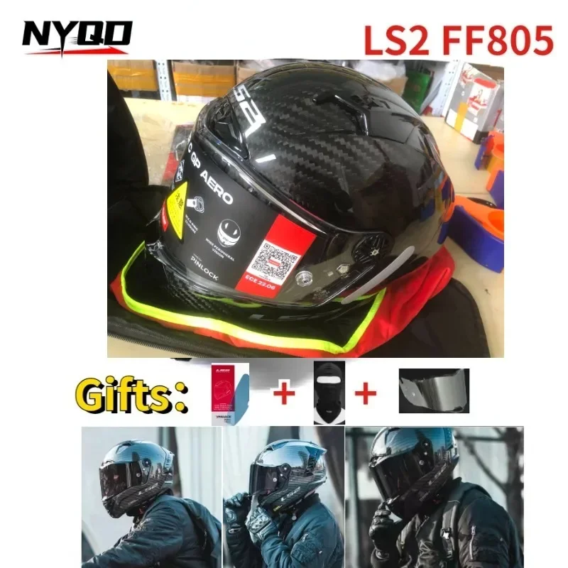 LS2 THUNDER FF805 Full Face Motorcycle Helmet ls2 Carbon Fiber Helmets Cascos Para Moto Capacete De Motocicleta