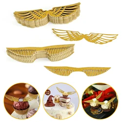 50 Stuks Gouden Vleugels Chocolade Taart Decoratie Engel Vleugels Tovenaar Cupcake Topper Snitch Bruiloft Verjaardagsfeest Decor