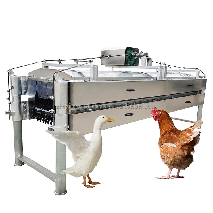 Poultry Depilator Machine Large Horizontal Automatic Feather Removal Machine Chicken Duck Slaughtering Hair Removal Equipment