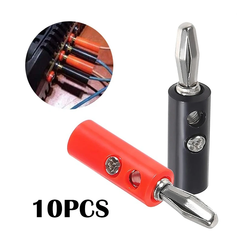 

10PCS 4mm Banana Plugs test plug Speaker Male Audio Speaker Cable Connector Solderless Terminal Electrical connectors