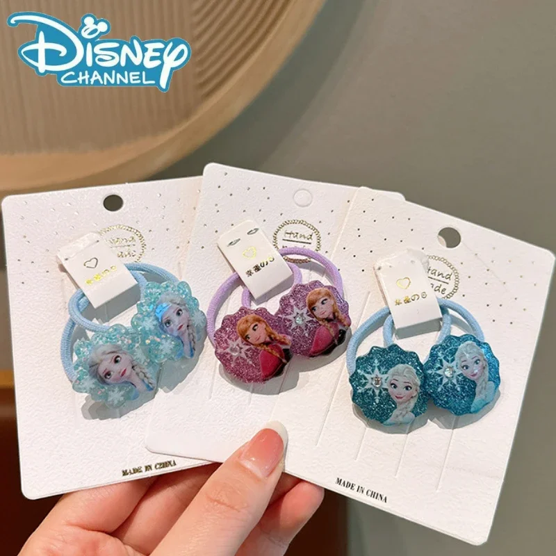 

Cute Disney Hair Tie Anime Frozen Aisha Anna Princess Character Leather Band Kawaii Girl Wearing Braid Headwear Christmas Gift
