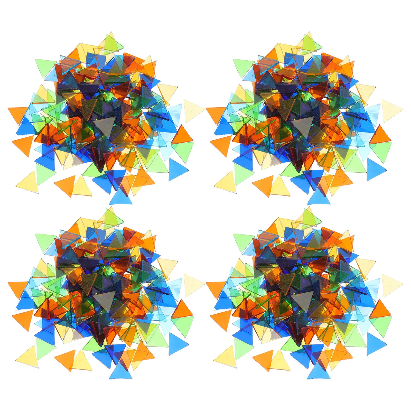 

764 шт. треугольных мозаичных стеклянных плиток для поделок, декора дома, настенного искусства, проектов из витражного стекла, геометрический дизайн