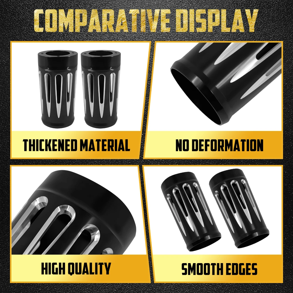 1 Coppia Moto Forcella Anteriore Boot Copertura Per Harley Touring Road King Electra Street Glide Trike 1980-15 2016 2017 2018 2019-2025