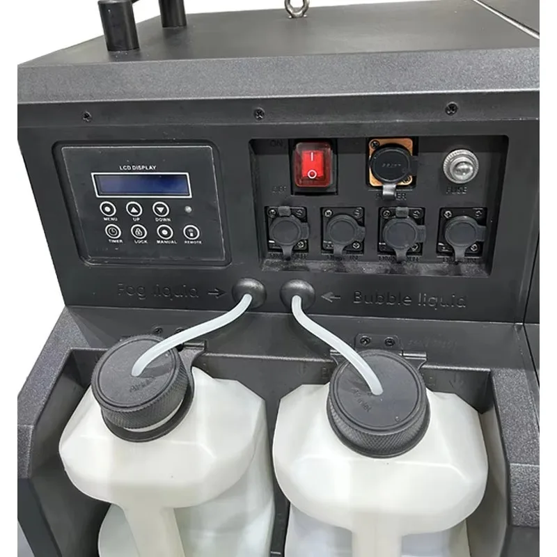 hot sales 110V /220V 1500watt Dmx Remote Control LED Smoke Fog Bubble Machine  for  Stage Wedding Party
