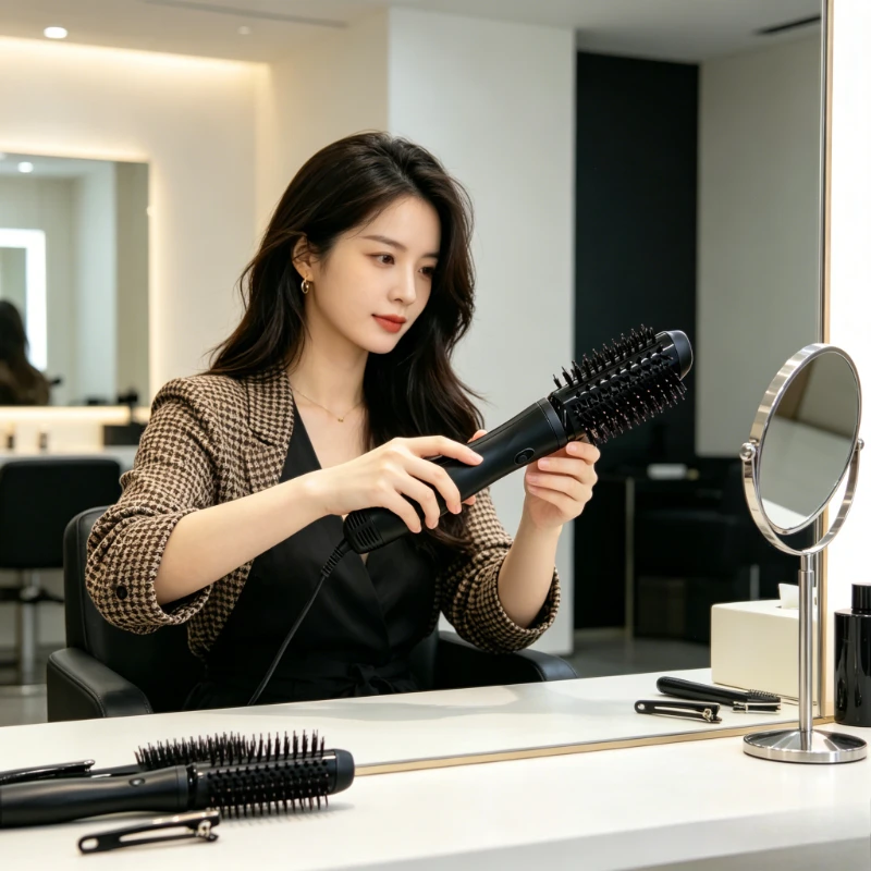 

New 4-in-1 Hot Air Hair Styler, Brush Dryer & Straightener & Curling Iron, Multifunction Hair Curler Straightener for Women Home