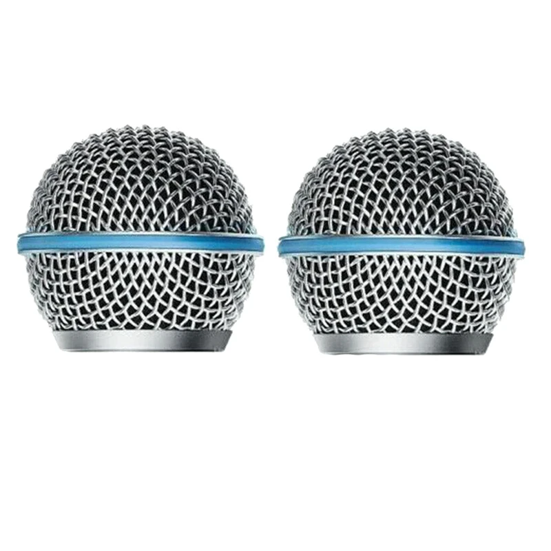 شبكة شواء ميكروفون بديلة ، شبكة كروية كروية للميكروفون لـ Shure Beta58A SM58 PX24 Slx24 ، 2