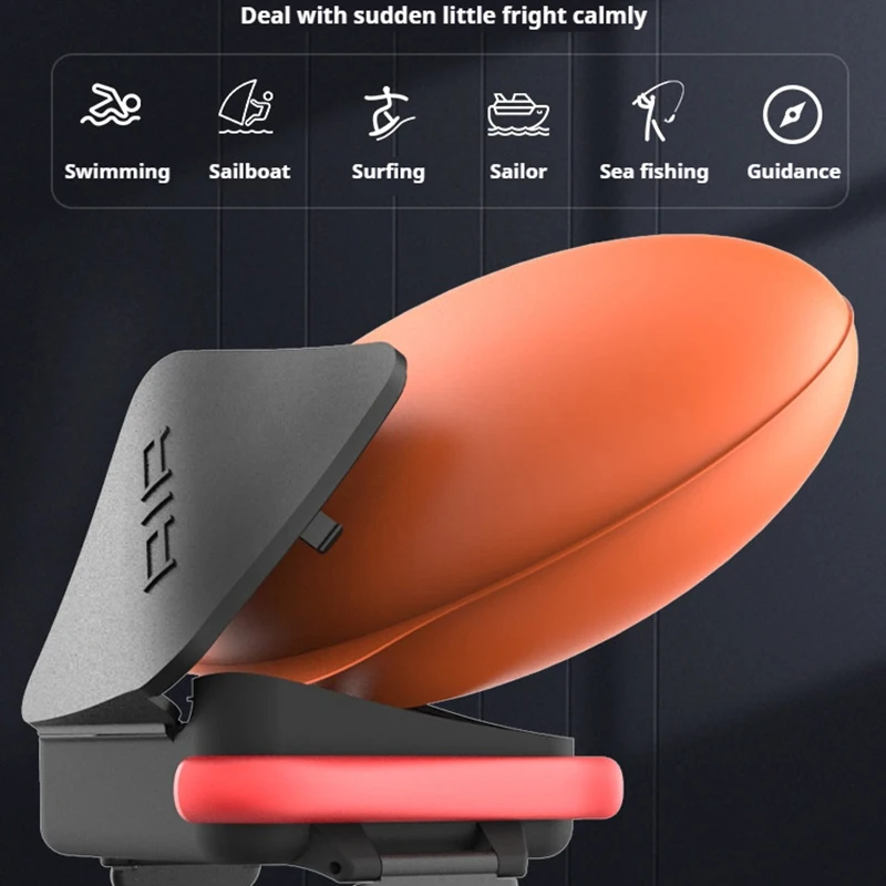 سوار أمان قابل للنفخ 1s، سوار نجاة من مادة TPU بوزن 100 كجم مع بوصلة ثاني أكسيد الكربون، تعويم طوارئ مقاوم للماء للقوارب/الصيد #2