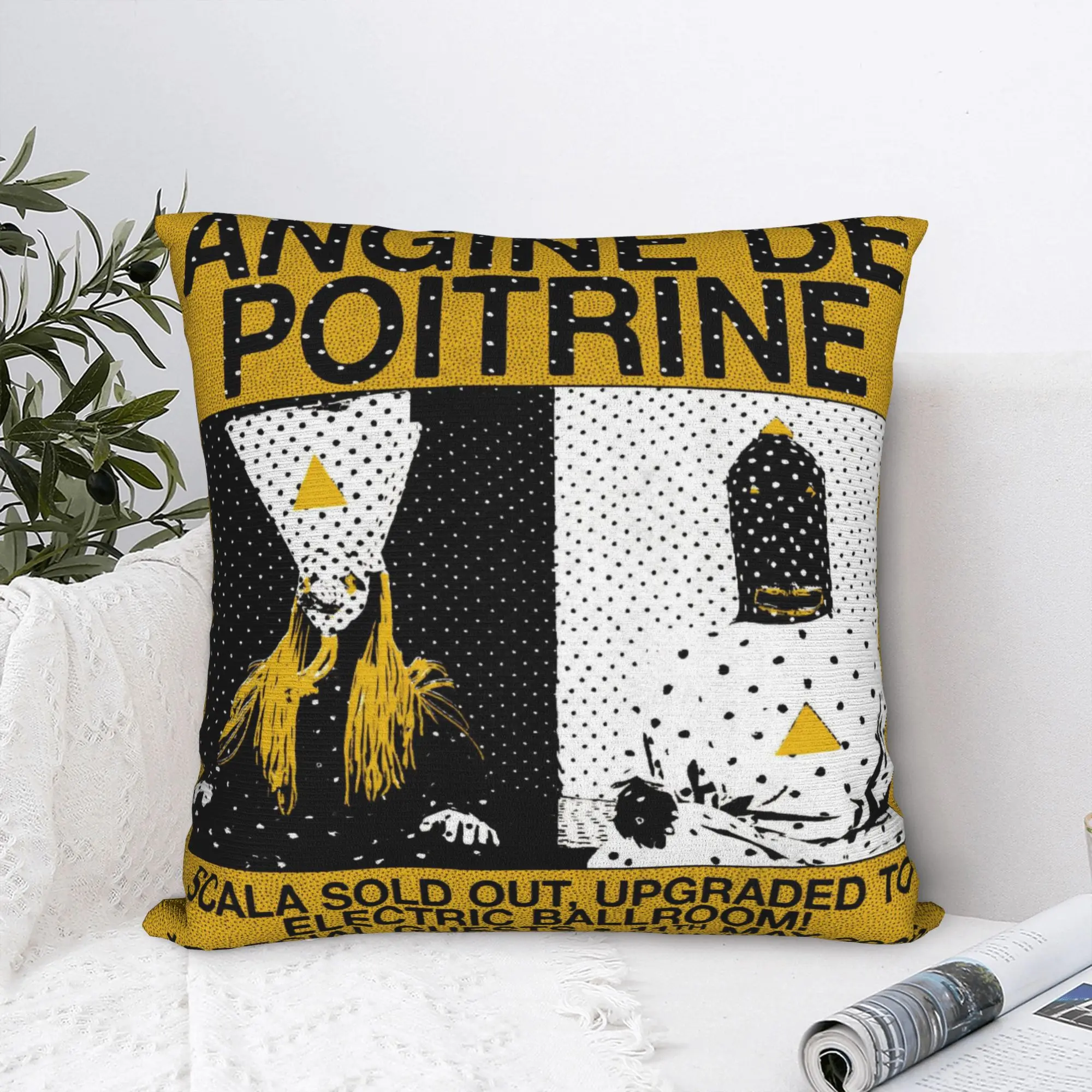 Angine De Poitrine Pillowcase Polyester Cushion Cover Decorations Rock Band Pillow Case Cover Home Square 40X40cm