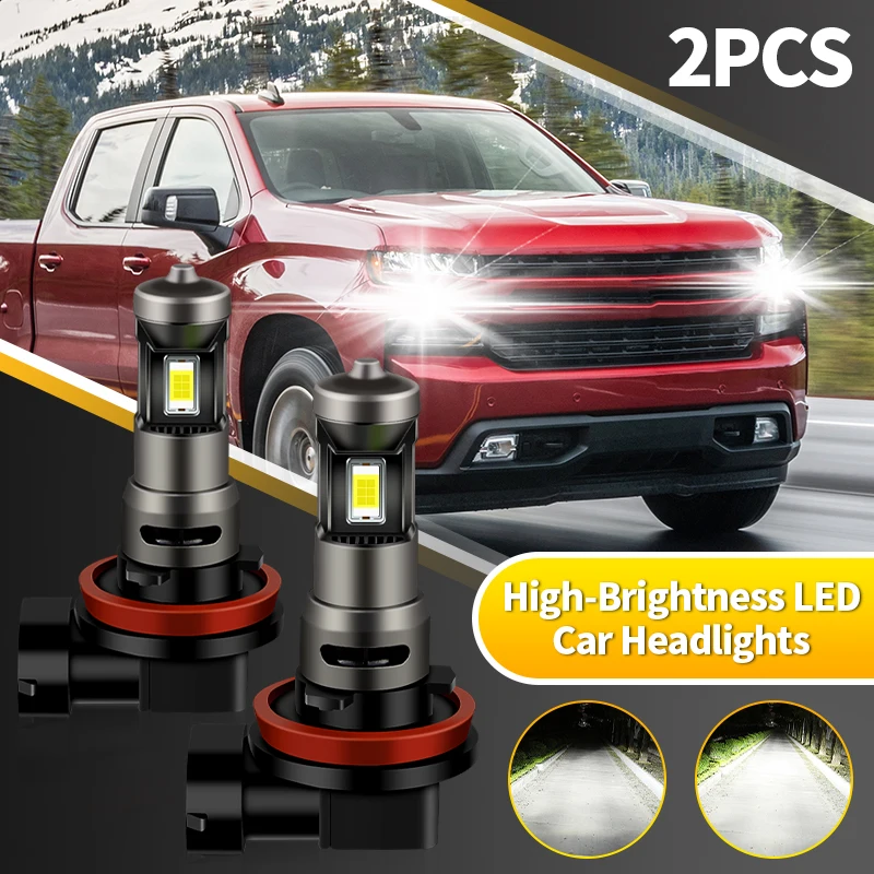 

Светодиодные фары Canbus высокой мощности Canbus H8 H9 H11 H16(JP) с дальним и ближним светом, противотуманные фары, дневные ходовые огни (DRL), белые, автомобильные аксессуары