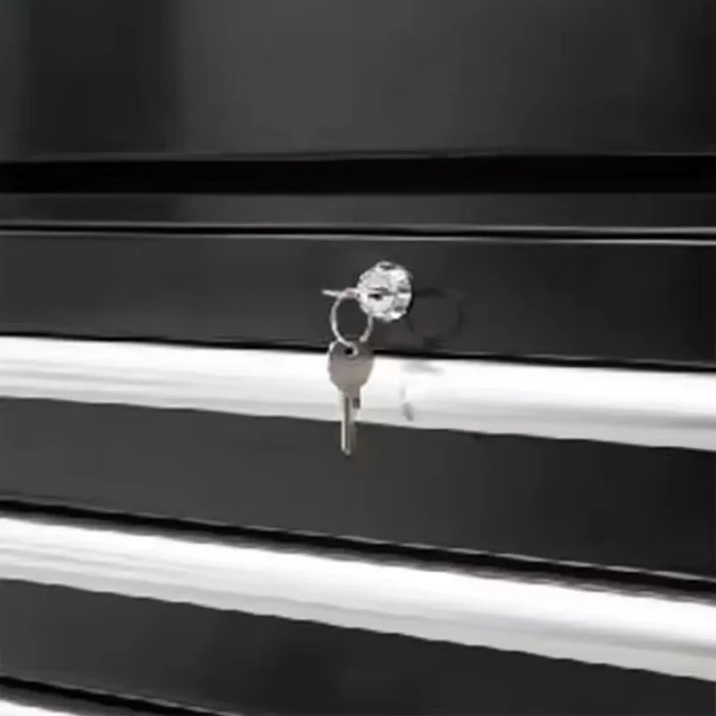 Workshop Tool Cabinet, Made Of Cold-Rolled Steel Material, Multiple Drawers And Compartments, Easy To Move With Rollers