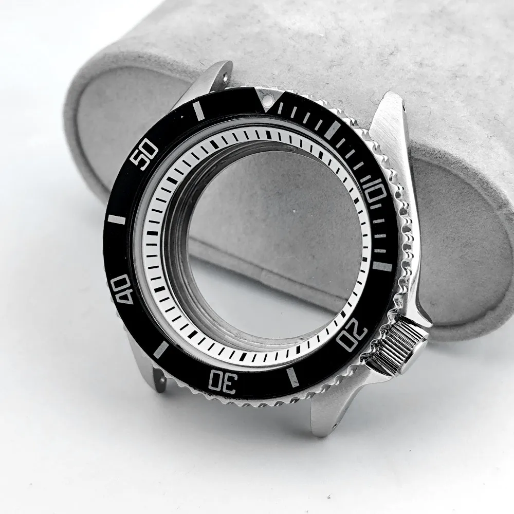 

High-Quality Men's 42mm silvery Case Fit NH35 NH36 Movement with Sapphire Watch Accessories For Watch parts accessories